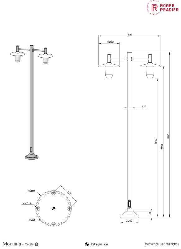 Designer Aussenleuchte zweiflammig